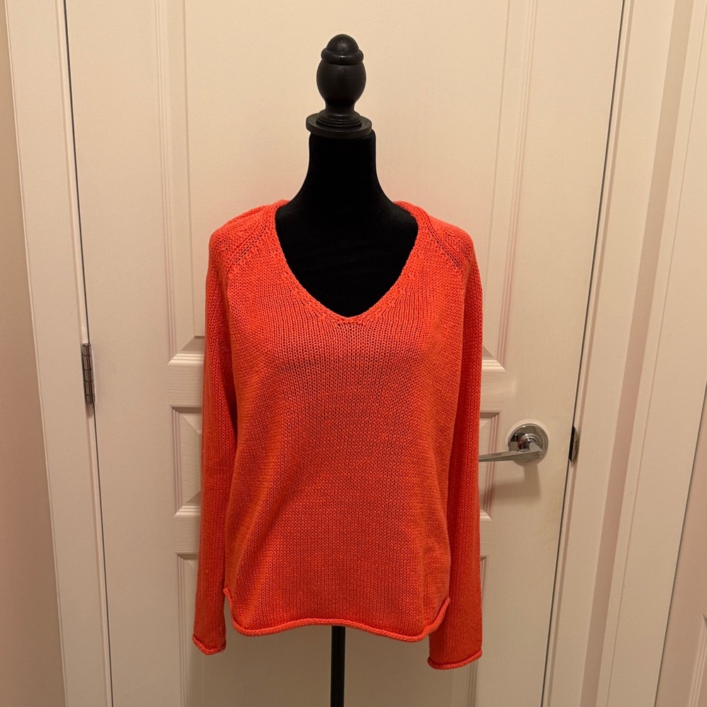 2/$10 H&M V-Neck Sweater - Bright Coral